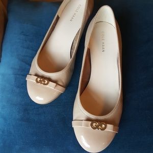 Cole Haan Natural Elsie Logo Wedges